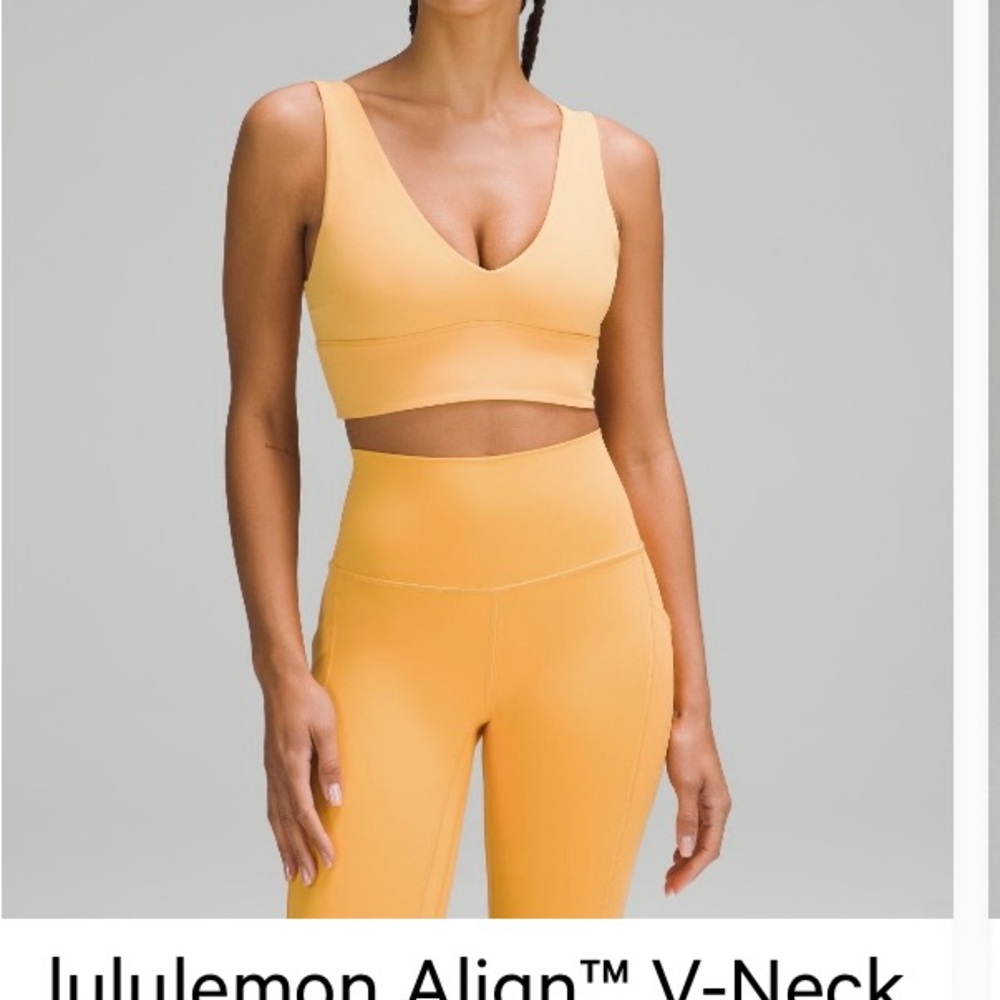 Lululemon Align V-Neck Bra- Light Support- C/D Cup- Size 8